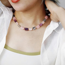 Carregar imagem no visualizador da galeria, Choker de Pedras Naturais-Amazonite-Lapis Lazuli- Quartz