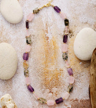 Carregar imagem no visualizador da galeria, Choker de Pedras Naturais-Amazonite-Lapis Lazuli- Quartz