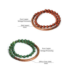 Carregar imagem no visualizador da galeria, Bracelete Retro Vintage - Pedra Semipreciosa