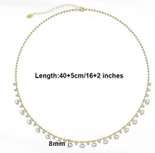 Carregar imagem no visualizador da galeria, Choker de Corrente com pérolas barroca (Prata 925).