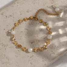 Carregar imagem no visualizador da galeria, Conjunto de Colar e Pulseira com Pérola de Agua Doce