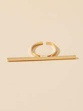 Carregar imagem no visualizador da galeria, Anel Barra Quadrada -Desing Geométrico