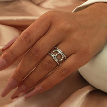 Carregar imagem no visualizador da galeria, Anel Barra Quadrada -Desing Geométrico