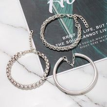 Carregar imagem no visualizador da galeria, Pulseiras Corrente -Trendy - Conjunto -03 peças