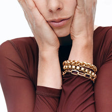 Carregar imagem no visualizador da galeria, Pulseiras Corrente -Trendy - Conjunto -03 peças