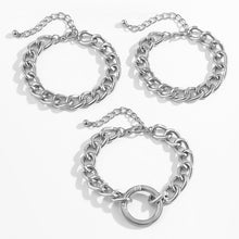 Carregar imagem no visualizador da galeria, Pulseiras Corrente -Trendy - Conjunto -03 peças