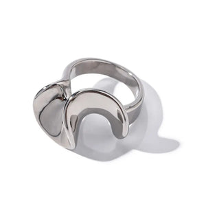 Anel Geométrico irregular - Chapeado (Ouro 18k)