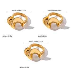 Anel Geométrico irregular - Chapeado (Ouro 18k)