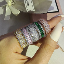 Carregar imagem no visualizador da galeria, Anel de Cristal Zircônia Cúbica - Variados tons
