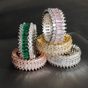 Anel de Cristal Zircônia Cúbica - Variados tons
