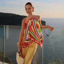 Carregar imagem no visualizador da galeria, Blusa Cores Vibrantes Estilo lenço
