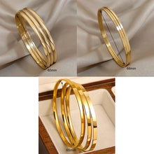 Carregar imagem no visualizador da galeria, Braceletes (03 peças) - Aço Inoxidável e Banho em Ouro 18k
