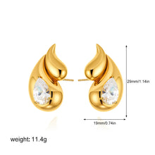 Carregar imagem no visualizador da galeria, Brincos Gota de Zircônia Cúbica - Banho em Ouro (18k)
