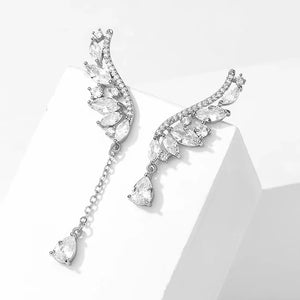 Brincos Ear Cuff de Cristal Zircônia Cúbica