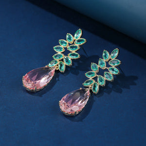 Brincos de Cristal  Zircônia Cúbica Color