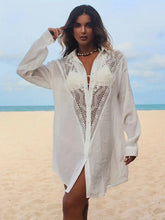 Carregar imagem no visualizador da galeria, Chemise Curto - Saída de Praia - Detalhes em Renda
