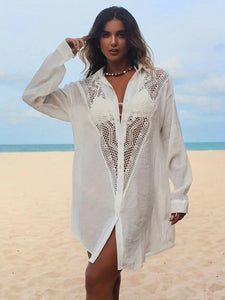Chemise Curto - Saída de Praia - Detalhes em Renda
