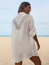 Carregar imagem no visualizador da galeria, Chemise Curto - Saída de Praia - Detalhes em Renda
