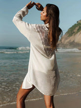 Carregar imagem no visualizador da galeria, Chemise Curto - Saída de Praia - Detalhes em Renda

