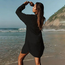 Carregar imagem no visualizador da galeria, Chemise Curto - Saída de Praia - Detalhes em Renda
