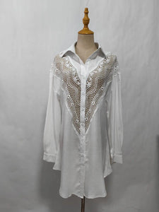 Chemise Curto - Saída de Praia - Detalhes em Renda