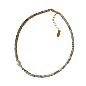 Colar e Pulseira de Pedras e Pérola de Água Doce