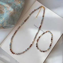 Carregar imagem no visualizador da galeria, Colar e Pulseira de Pedras e Pérola de Água Doce
