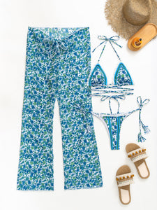 Conjunto 03 peças - Biquíni e Saída Estampado