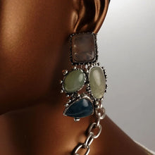 Carregar imagem no visualizador da galeria, Conjunto de Colar e Brinco Vintage Boho - Aço Inoxidável
