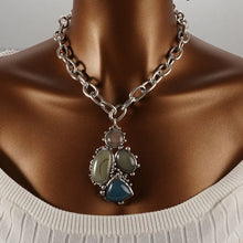 Carregar imagem no visualizador da galeria, Conjunto de Colar e Brinco Vintage Boho - Aço Inoxidável
