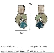 Carregar imagem no visualizador da galeria, Conjunto de Colar e Brinco Vintage Boho - Aço Inoxidável
