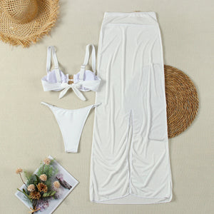 Conjunto de biquíni e Saída - 03 peças