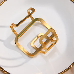Bracelete Geométrico - Banho em Ouro