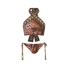 Carregar imagem no visualizador da galeria, Maiô de três peças com estampa vintage Tropical África
