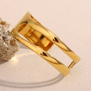 Pulseira Geométrica - Aço Inoxidável com banho em Ouro