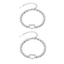 Carregar imagem no visualizador da galeria, Pulseira de Coração - Aço Inoxidável
