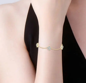 Pulseira de Prata 925 - Trevo