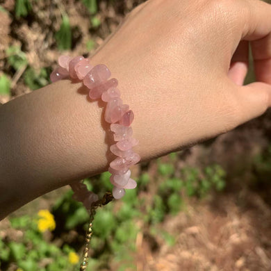 Pulseiras de Pedras Naturais -  Quartzo Rosa