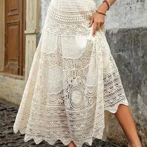 Saia Longa de Renda Tricot