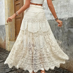 Saia Longa de Renda Tricot