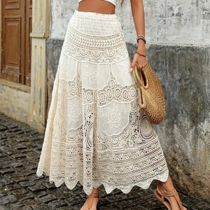 Saia Longa de Renda Tricot