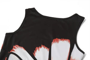 Vestido Bodycon Corte Transversal - Flor
