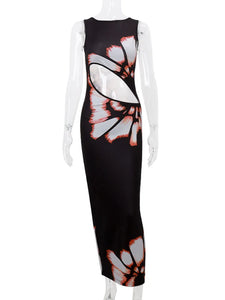 Vestido Bodycon Corte Transversal - Flor