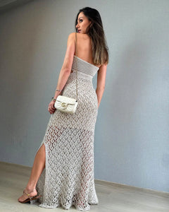 Vestido do Verão - Malha de Crochê