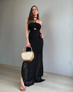 Vestido do Verão - Malha de Crochê