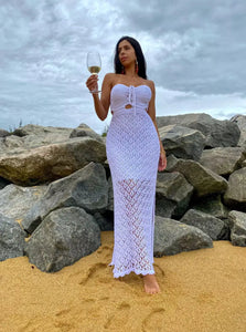 Vestido do Verão - Malha de Crochê