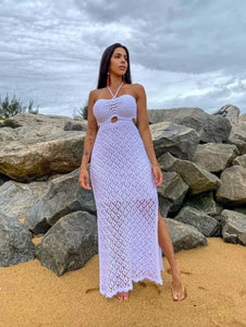 Vestido do Verão - Malha de Crochê