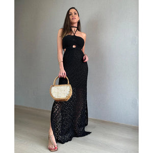 Vestido do Verão - Malha de Crochê