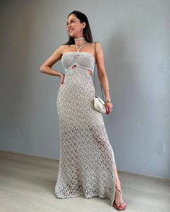 Vestido do Verão - Malha de Crochê