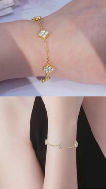 Pulseira de Prata - Trevo